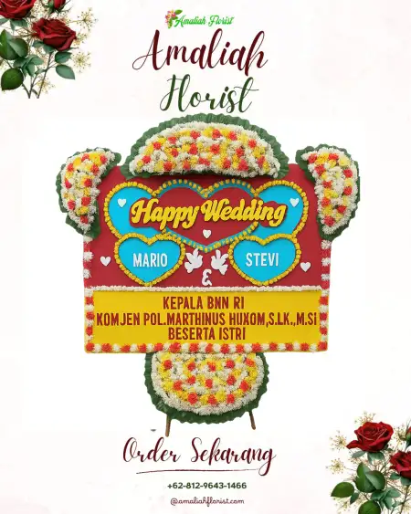 Papan Bunga Pernikahan Tempat Akad Nikah Bekasi